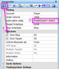 Bracket orders and metasentimentor in NanoTrader.