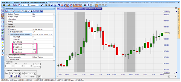 Define candlestick patterns using NanoTrader.