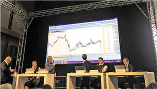 The NanoTrader platform used by traders during the live trading event on the World of Trading fair.